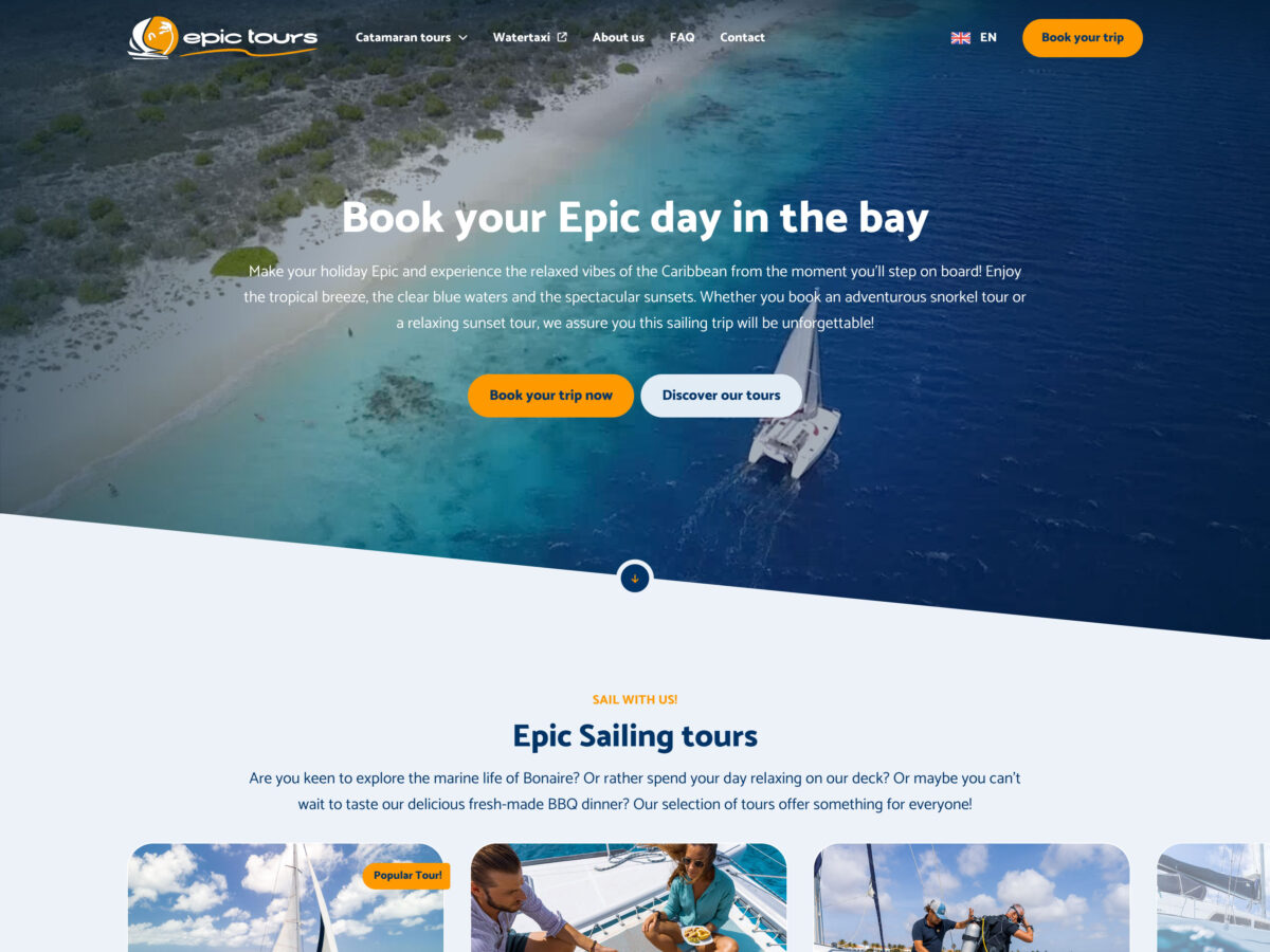 Epic Tours Bonaire &bull; DBK.nl - Masters in Online Business | Websites op maat