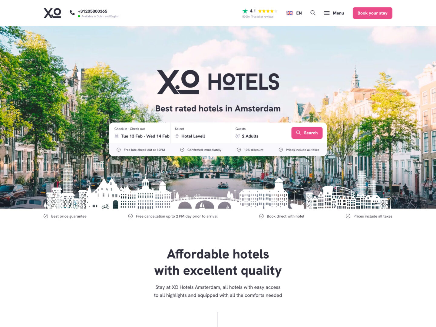 XO Hotels &bull; DBK.nl - Masters in Online Business | Websites op maat