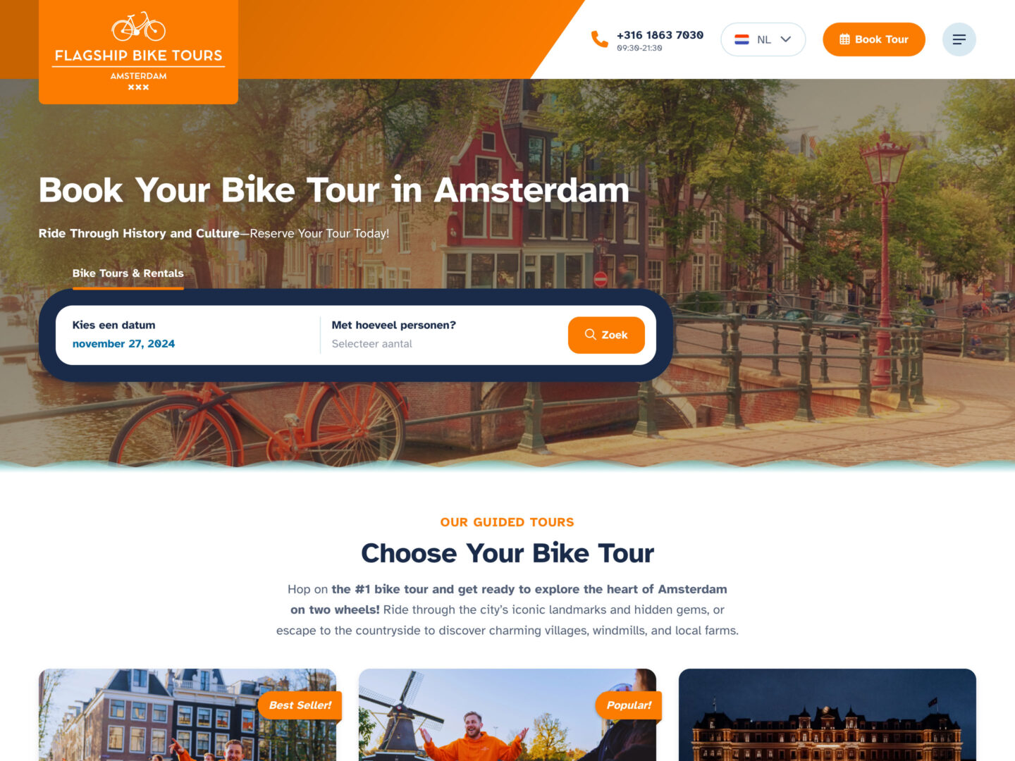 Flagship Bike Tours &bull; DBK.nl - Masters in Online Business | Websites op maat
