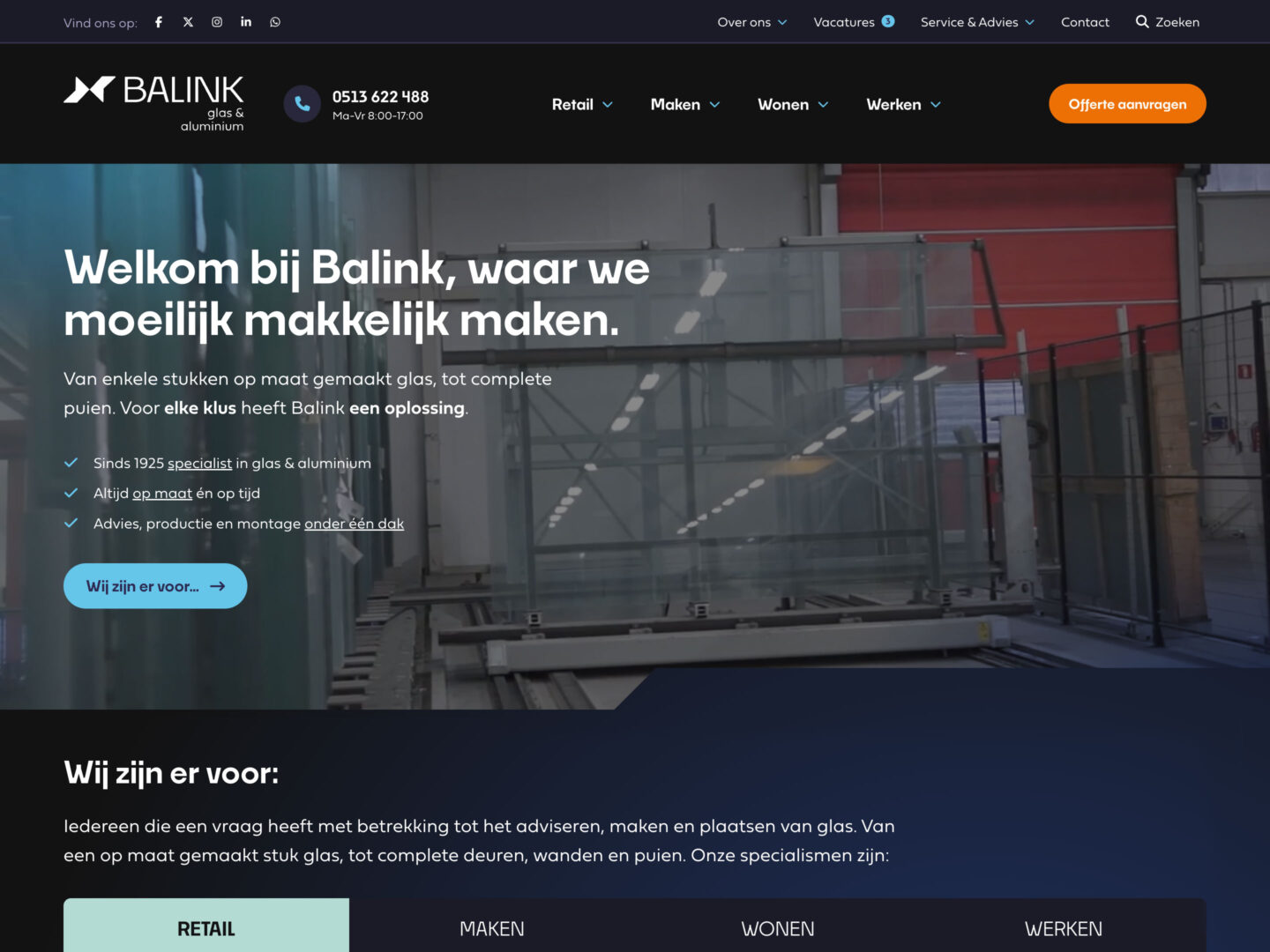 Balink Glas & Aluminium &bull; DBK.nl - Masters in Online Business | Websites op maat