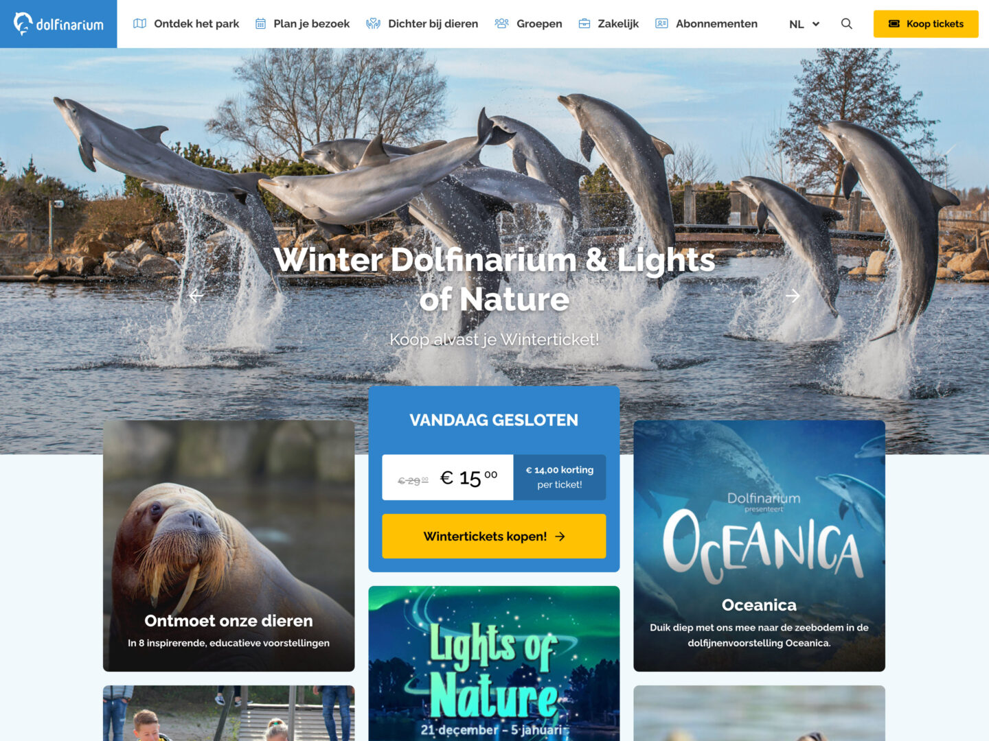 Dolfinarium Harderwijk &bull; DBK.nl - Masters in Online Business | Websites op maat