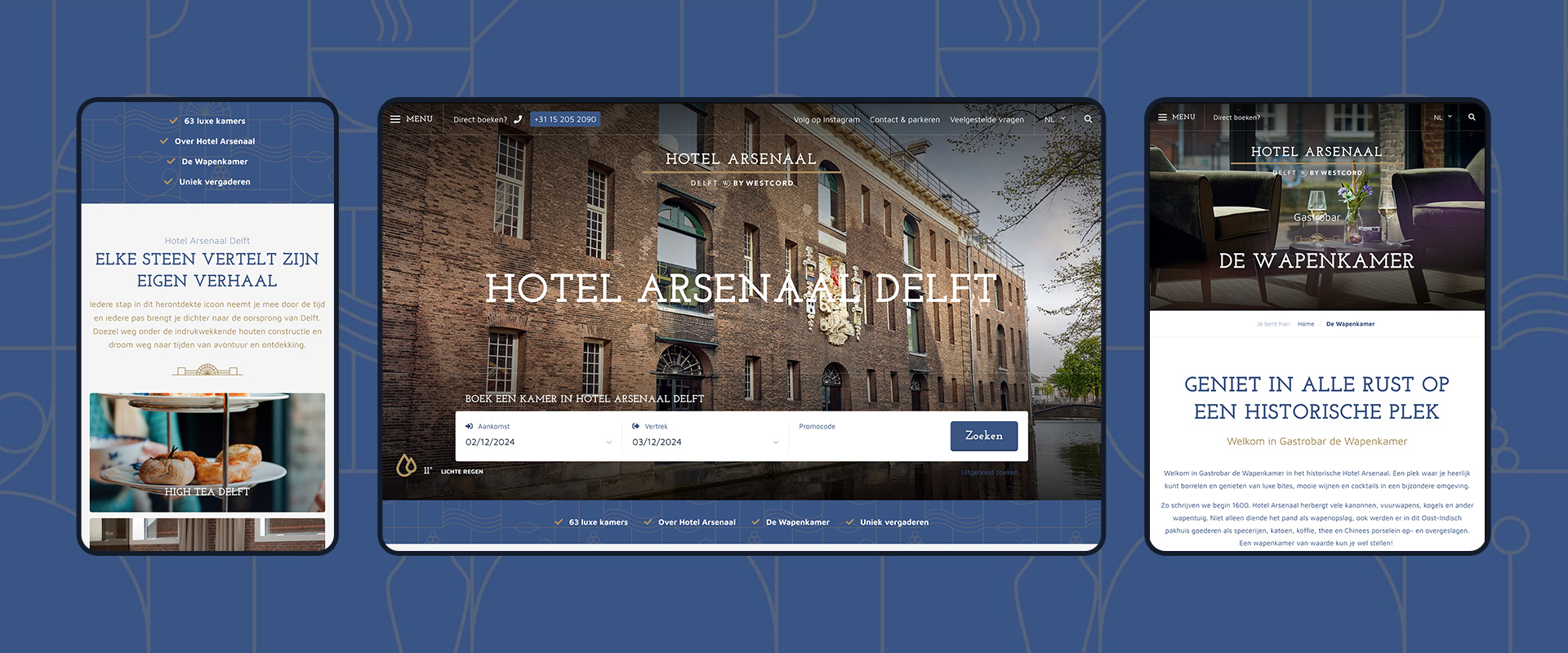 Hotel Arsenaal Delft &bull; DBK.nl - Masters in Online Business | Websites op maat